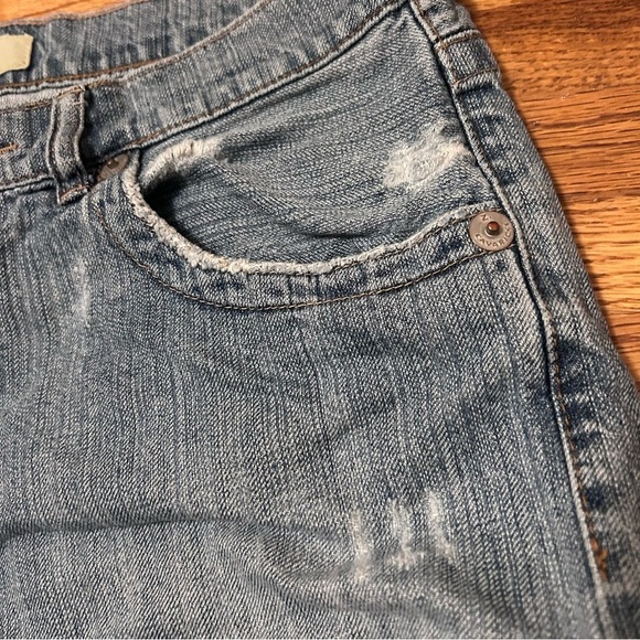 Z Cavaricci Cut Off Grey Denim Jean Shorts Thrashed Holes Ripped 32 in waist - Picture 4 of 10